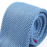 Light Blue Silk Knitted Tie 6cm - Tie Doctor